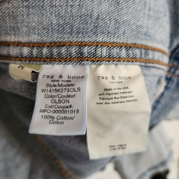 Rag & Bone Oversized Distressed Denim Jacket - Picture 6 of 9